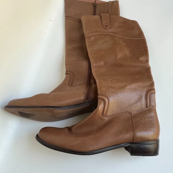 Corso Como Classic Women's Tall Knee High Camel New Leather Boots, Size 10M - Picture 1 of 15